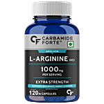 Carbamide Forte L Arginine HCI 1000mg Vegetarian Capsules - For Strength, Energy 120 pcs 