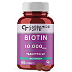 Carbamide Forte Biotin 10000mcg High Potency Vegetarian Tablets - For Hair Growth 60 pcs 