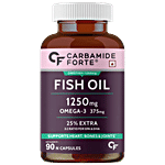 Carbamide Forte Omega 3 Fish Oil 1250mg Softgel Capsules - For Healthy Heart 90 pcs 