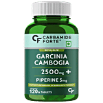 Carbamide Forte Garcinia Cambogia 2500mg + Piperine 5mg Vegetarian Tablets - Metabolism 120 pcs 