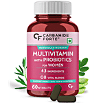 Carbamide Forte Multivitamins With Probiotics + 43 Ingredients Vegetarian Tablets - For Women 60 pcs 