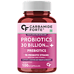 Carbamide Forte Probiotics Supplement - 30 Billion CFU, Gluten Free, Supports Gut Health, For Men & Women 100 pcs 
