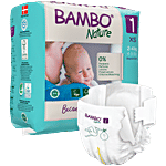 Bambo Nature Tape Diapers - With Wetness Indicator, XS, 2-4 Kg 22 pcs