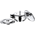 Vinod Stainless Steel Outer Lid Pressure Cooker - Induction Base 3.5 L 