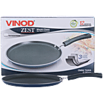 Vinod Zest Aluminium Non-Stick Omni Tawa - 3 Layer Coating, 28 cm, 3 mm 1 pc