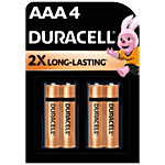 Duracell Alkaline AAA Batteries - 2X Long Lasting 4 pcs Blister Pack