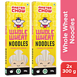 MasterChow Whole Wheat Hakka Noodle - Thin, Atta, Vegetarian, High Quality Flour 300 g (Pack of 2)