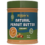 Abbies Natural Peanut Butter - Creamy, Unsweetened, Rich In Vitamin E & Protein 510 g