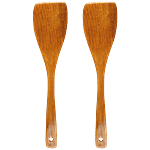 DP Wooden Cooking Spatula - Wood Turner, Spoons, Scraper 2 pcs