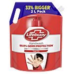 Lifebuoy Total 10+ Handwash - 99.9% Germ Protection, Active Silver 10+ Formula 2 L Refill Pack