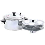 NANDI Aluminium Idli Cooker - With 3 Plates, Strong & Sturdy, Easy To Maintain 1 pc 