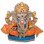 SriRudra Ganapathi / Ganesha Idol / Murti (8") Decorative-Left 1 kg