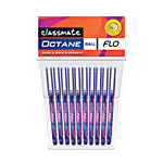 Classmate Octane Flo Ball Pen - Blue 10 pcs (Pack of 10)