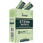 Zindagi Stevia Sweetener Sachets - Pure White Powder, Sugar Free 100 pcs