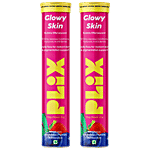 Plix Olena Glutathione Skin Glow Effervescent Tablet - Reduces Pigmentation, Strawberry 60 pcs (Pack Of 2)