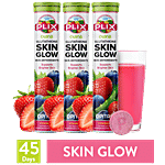 Plix Olena Glutathione Skin Glow Effervescent Tablet - Reduces Pigmentation, Strawberry 15 pcs (Pack Of 3)