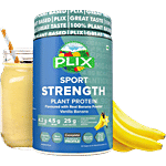 Plix Sport Strength Plant Protein Powder - Vanilla Banana, Boosts Immunity Levels 500 g 