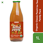Brewhouse Tea Brewing Co. Organic Ice Tea - Classic Peach, All Natural, No Preservatives 1 L