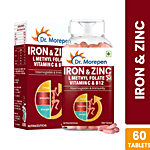 Dr. Morepen Iron & Zinc Tablets With Vitamin C & B12 60 pcs 