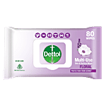 Dettol Disinfectant Sanitizer Wet Wipes - Multi-purpose, For Skin & Surfaces, Floral 80 pcs 
