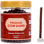 Mangal Bhavan Premium Cow Dung Organic Dhoop Stick - With Stand 200 g 