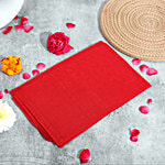 Mangal Bhavan Pooja Cloth, Pure Cotton, For Pooja Ghar, Altar, Red 1 pc 
