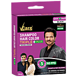 Vcare  Shampoo Hair Colour Triple Plus - No Paraben & Sulphates, Black 15 ml 