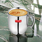 Hazel Stainless Steel Green Tea/Coffee Cute Plain Mug - Big 300 ml
