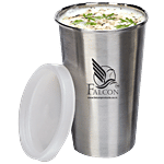 PddFalcon High Grade Stainless Steel Glass - Plain Lid 450 ml