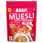ASAP Muesli Wholegrain Breakfast - Rich In Fibre & Protein, Zero Sugar Added, Fruitz 120 g