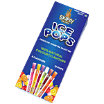 Skippi Ice Pops 6 Flavours - Bubble Gum, Raspberry, Lemon, Mango, Cola, Orange 840 ml (12 pcs x 70 ml each)