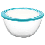 Cello Toughened Glass Mixing Bowl With Premium Lid - Ornella, Clear 1000 ml 