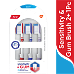 Sensodyne Sensitivity & Gum Toothbrush - With Soft Bristles, Flexible Neck, Better Cleaning, Without Excess Pressure 3 pcs 