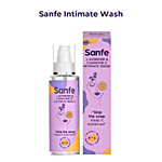 Sanfe Natural Intimate Wash 3 In 1 - Lavender & Chamomile, Prevents Odour 100 ml 