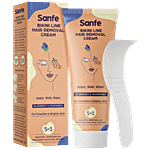 Sanfe 5 In 1 Bikini Line Hair Removal Cream - With Blueberry & Grapeseed For Smoother Skin 100 g 