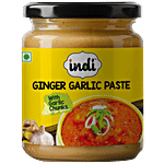 Indi  Ginger Garlic Paste - With Garlic Chunks 200 g Glass Jar