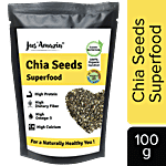Jus Amazin Organic Chia Seeds - High Protein, Rich in Fiber, Omega3 & Calcium, Superfood 100 g