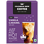 Colombian Brew Coffee 3 In 1 Vanilla Caramel Cafe Latte - Coffee Premix 200 g (10 Sachets x 20 g Each)