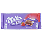 Milka Strawberry Chocolate Bars From Alpine Milk - Smooth 100 g 