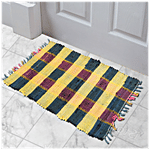 Cocotuft Cotton Door/Floor Mats - With Frinches, Assorted Colour 1 pc