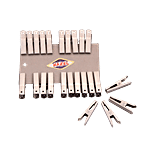 Hazel Mini Steel Clips - For Drying Clothes, Easy To Use, Durable, Silver 24 pcs