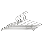 Hazel Stainless Steel Hangers - High-Quality Material, Lightweight, Durable 6 pcs