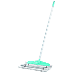 Prestige Floor Wiper With Pocha - Plastic, With Rod, Green & White 1 pc 