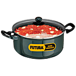 Hawkins Futura Hard Anodised Cook N Serve Stewpot/Kadhai - 24 cm, 4.06 mm, Glass Lid, AST50G 3 L