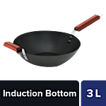 Hawkins Futura Non-Stick Stir Fry/Wok Pan Flat Bottom - Induction Base, 27 cm, 3.25 mm 3 l 