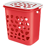 Milton Hamper Laundry/Toy Organizer Basket - BPA Free, Recyclable, Red 35 L 