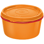 Milton Microwow Stainless Steel Lunch Box/Container - Air Tight, Leak Proof, Orange 350 ml 
