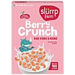 Slurrp Farm Berry Crunch Breakfast Cereal - Ragi Stars & Moons, Healthy Millet, No Maida/Sugar 400 g Box