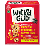 WickedGud Penne Pasta - Chickpea, Red Lentil, Brown Rice, High Fiber & Protein, Gluten-Free 450 g 