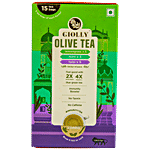 Giolly Olive Tea - With Herbal Infusion, Vitamin C, Immunity Booster, Lemon Grass, Mint & Tulsi 1.5 g (15 Tea Bags x 1.5 g Each)